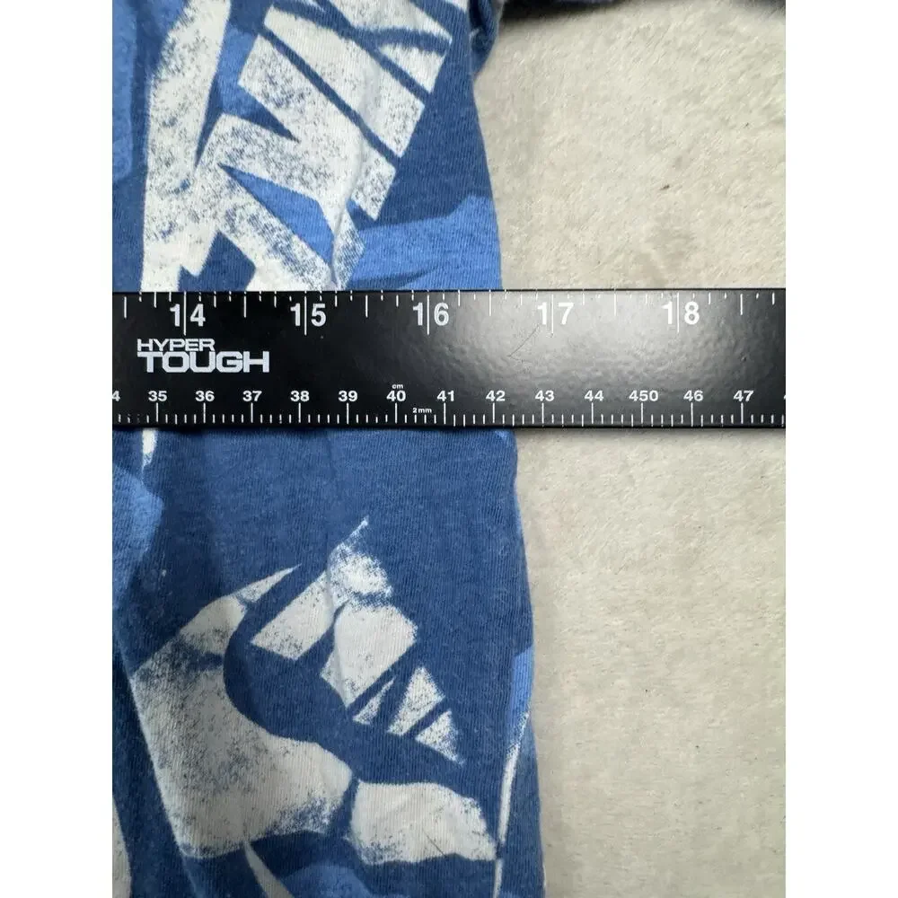 Nike Boys XL Blue All Over Logo Graphic T Shirt Swoosh Sportswear
